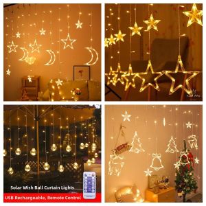 Solar Remote Control Star Decoration Lights