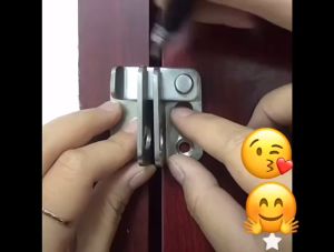 Stainless Steel Safety Hasp Door Lock for Bathroom Bedroom Door Catch Latch Simple Anti-theft Lock