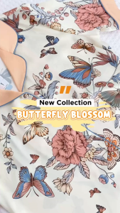 ชุดนอน Muslin Pajamas Silk Satin รุ่น Butterfly Blossom (N5152 T5152) | ชุดนอนผู้หญิง
