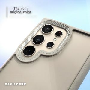 Devilcase High Transparent Military Standard Anti-fall Phone Case with Lanyard for Samsung Galaxy S24U/S25Ultra S23 Magsafe Soft Protective Cover