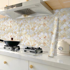 KITCHEN size 5meter by 45cm self adhesive waterproof foil quality heatproof oilproof Self-adhesive W