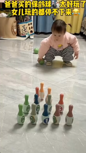 Đồ Chơi Bowling Nhựa Nhỏ Gọn Nhẹ Cho Bé Vui Chơi Phát Triển Thể Chất