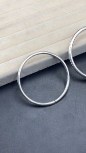 Lắc Tay Nữ Bạc Ta Nguyên Chất S99 Bản Tròn Trơn Đặc BẠC HIỂU MINH LTU624