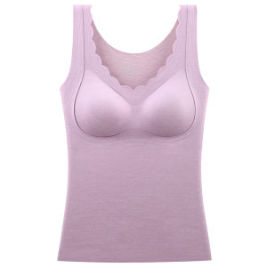 MiiOW | Áo len lót lông cừu dày ấm áp cho nữ MiiOW Áo khoác ngoài mùa thu đông có đệm ngực không đường may Áo lót mặc trong