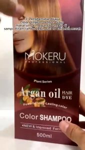 MOKERU Shampoo Pewarna Rambut Uban / Sampo Semir Penghilang Rambut Uban Permanen