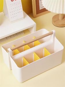OUHOE | Large Capacity Multifunctional Storage Holder School Office Portable Pen Holder Storage Box Desktop Sundries Storage Basket