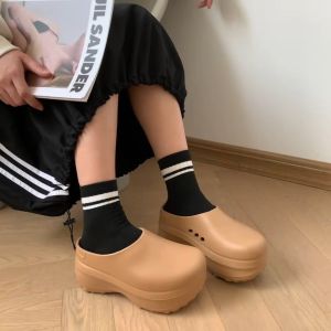 Bigdreamofficial รองเท้าแฟชั่นผูหญิง ส้นตึก สูง 5-6 ซม งานยาง PVC ใส่สบาย SHO-PALO