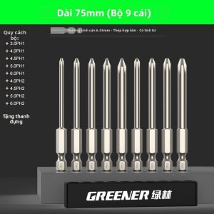 Greener | Bộ Đầu Vít Chống Trượt Dài Bền Từ Tính