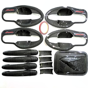 Paket Outer Handle Tank Cover Mobil Avanza 2012-2021 Carbon Elegant