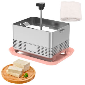 Tofu Press Mould Homemade Tofu Cheese Yogurt Making Mold Stainless Steel Tofu Maker Press Mold Kit with Accessories Kitchen Tool