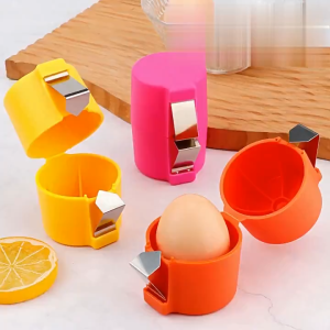 FH-C1418 Pembuka Cangkang Telur Model Tekan Alat Pengupas Kulit Telur Multifungsi Egg Cracker