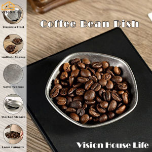 Stainless Steel Coffee Dish Vintage Elegant Dinnerware Household Dim Sum Dish Irregular Snack Plate Multifunction Small Bowl Soy Sauce Condiment Plate Appetizer Plates Kitchen Gadget