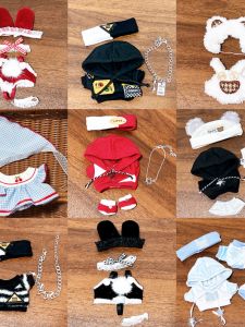 พร้อมส่งชุดเสื้อผ้าเด็ก10ซม. แบบใหม่สเว็ตเตอร์กางเกงสำหรับเด็กและผู้ชายที่คาดผมของเล่นตุ๊กตายัดนุ่นตุ๊กตาตัวปลาดาว