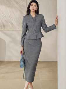 Roey s house | Professional Early Autumn Gray Womens Outfit Suit