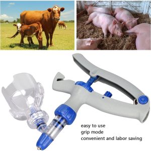 1ml 2ml 5ml syringe veterinary continuous syringe + 10pcs needles vaccine poultry adjustable