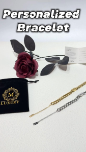 Customized Cuban Engraved Bracelet with Name for Men and Women Titanium Steel Bracelets 17cm-21cm Chain Length Nickel-Free Hypoallergenic