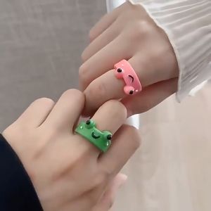 Bestella💗COD Cincin Cewek Katak Kartun Lucu Sederhana Kreatif Cincin Ekor Wanita