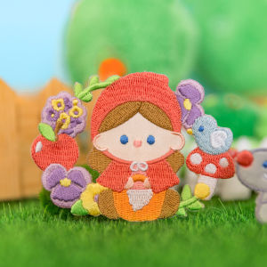 Miss Godzilla Little Red Riding Hood NS Shell iPad Decoration Embroidery Patch Cute Cloth Sticker Clothes and Bags Shoes Patch