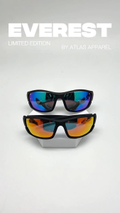 Atlas Apparel EVEREST UV Protected Sunglasses for Men (Size 55) - UV400 Wrap-around Frame for Oval Face