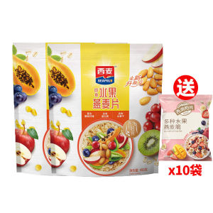 SEAMILD Instant Fruit Oats 450g Bag Family Nutritional Breakfast Cereal Beverage Lazy Milk Partner Chinese Brand Oats