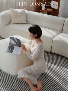 ELIN LONYAIN | White Sheepskin Cushion