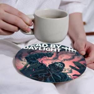 Dead-By-Daylightes Games Printed Coasters Suitable for Daily Family Party Decoration Office Non-Slip Wooden Coasters