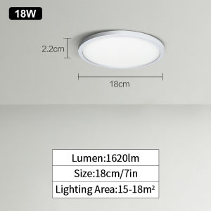 Ultra Thin Round LED Ceiling Lamp Easy Install Bedroom Lustre 2.2CM Slim Indoor Lighting for Home Kitchen Hallway Panel Light