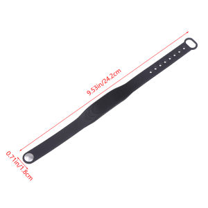 New Sale Adjustable Pure Black Silicone RFID Wristband 125KHz/13.56MHz 14443A IC Chip Waterproof Wristband Bracelet