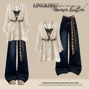 NUMEN BUTTON | Bohemian Vintage Style Female Clothing Set
