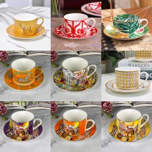 Elegant European Bone China Coffee Cup And Saucer Set for Afternoon Tea Couples High End Luxury Home Use Gift for Lovers
