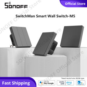 SONOFF SwitchMan M5 Smart Wall Switch 80/86 Type WiFi Smart Switch Mechanical Button Light Switch Need Neutral Wire eWeLink APP Control Voice Control Smart Timer Switch