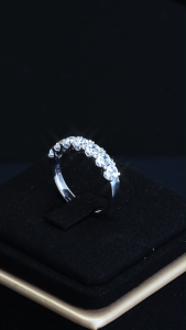 Nhẫn nữ Bạc 925 Xi Kim Moissanite Viên Chủ 3.6mm KNNU0006 Kim Luxury