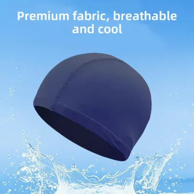 Unisex Swimming Cap Comfortable Non-restrictive Fabric Ear Protection for Adults And Children Suitable for Hot Springs And Swimming