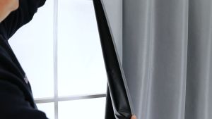 VIEW AND HUE high quality 100%blackout curtain with rings for home living room bedroom window curtains makapal at mahaba