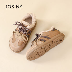 Josiny | Faux Fur Lined Warm Retro Womens Trainer Shoes