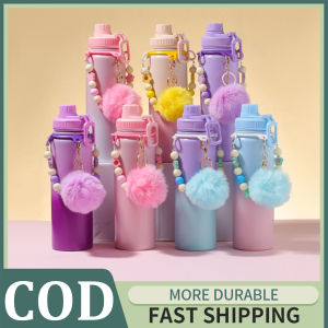 1000ML Hot And Cold Insulated Stainless Steel Thermos Tumbler Free Wool Ball Cup Rope Double wall Vacuum Flask Sports Water Bottle