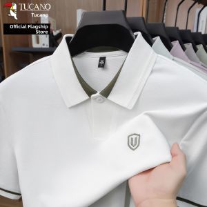TUCANO | New Short Sleeve Turn-down Collar Thin Business Casual Mens Polo Shirt