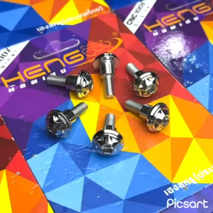 HENG CVT CRANKCASE COVER BOLTS SET CNC FLOWER ( NMAX / AEROX ) 6 pcs set