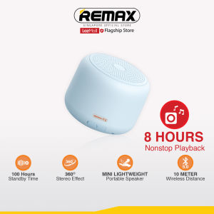 [Remax Audio] RB-M15 Linton Series Palm Size 360° Stereo Loud Bluetooth Speaker | 24H Playtime TF/AUX Support for Outdoor Travel Beach Party iPhone 15/14 Samsung S24