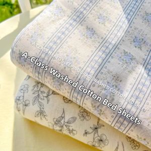 Suxuan | Floral Print Ultra-Soft Washed Cotton Bedding 3 Pieces