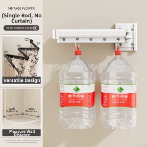 WEILAISHI | Wet Dry Separation Arc Foldable Waterproof Bathroom Curtain No-Drilling Bar