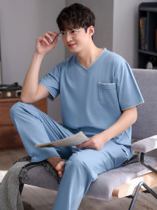JIALEFEN | Lycra Cotton Lightweight Summer Oversized Mens Sleepwear