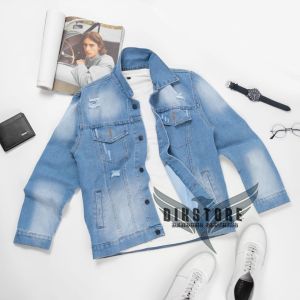 PROMO JAKET JEANS PRIA MURAH JACKET JINS DENIM COWOK THE RIDDICK JAKET BORDIR SOBEK TEMPEL KEREN RESLETING TERBARU (BISA COD BAYAR DITEMPAT)