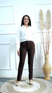 Celana Kerja Wanita Hitam Polos Panjang Formal Bahan Dasar Import Ukuran Standar Dan Jumbo