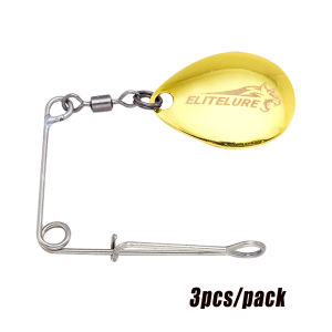 3PCS ELITELURE Mustang Metal Leaf Spinning Bait Swimbait Wobblers Spinnerbait Tackle Rig for Bass And Pike Fishing Accessories