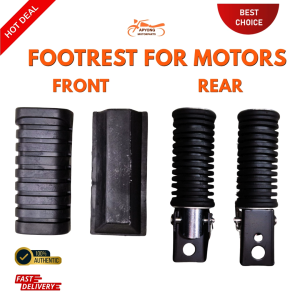 Genuine Motorcycle Footrest Set Rear/Front Ergonomic Rubber Design for Comfort