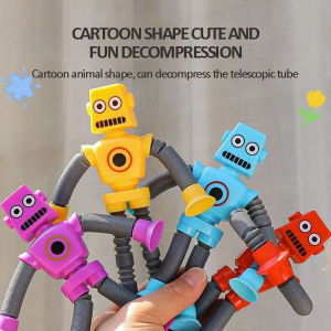 1/3 PC Robot Telescopic Suction Cup Toy Educational Toy Cartoon Wall Glass Suction Cup Stress Relief Toy