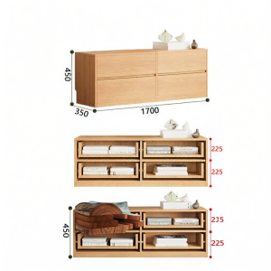 Modern Solid Wood TV Storage Cabinet