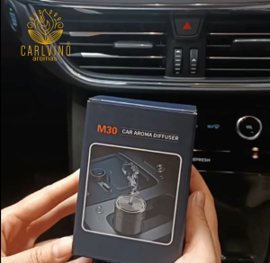 M30 Smart Car Diffuser with Auto On/Off & Vibration Detection 80ml Large Capacity Free Essential Oil - New