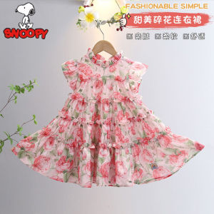 Snoopy Sweet Floral Girls Dress: A Pink Summer Fashion Must-Have
